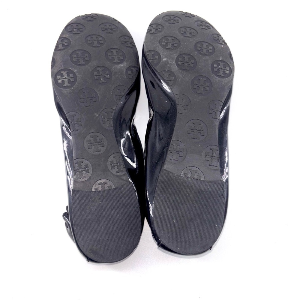 Tory Burch Black Ballerina Flats with Gold Accents - Picture 11 of 11